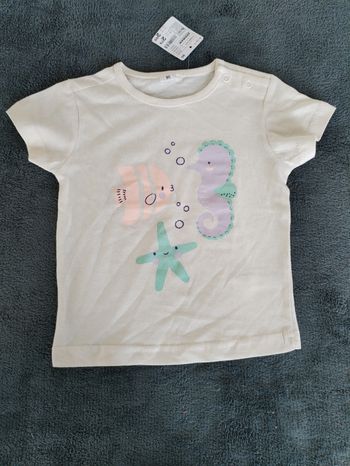 Tee-shirt 9-12 mois Zeeman neuf