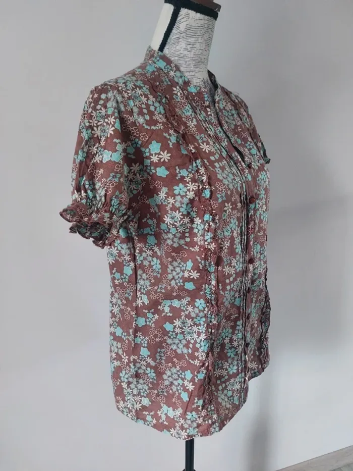 Chemise à fleurs 100% coton - photo numéro 4