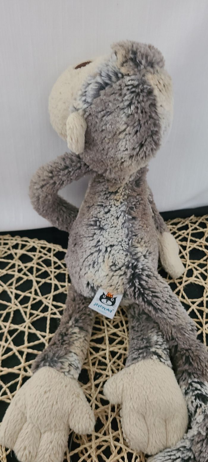 Doudou Singe marron gris chiné et beige JELLYCAT - photo numéro 4