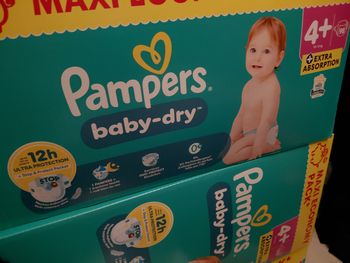 2 paquets pampers babydry extra absorption taille 4 plus 