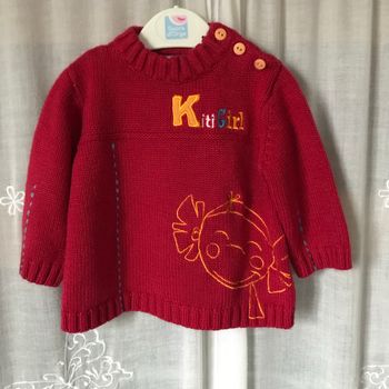 Pull framboise 6 mois Kitiwatt