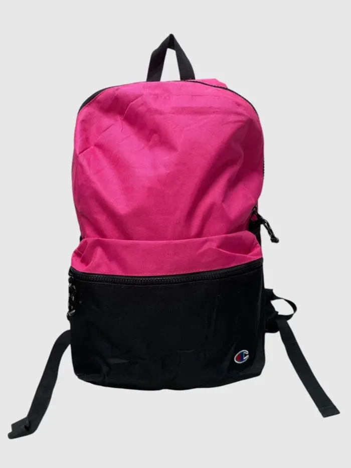 Champion black pink backpack embroided logo