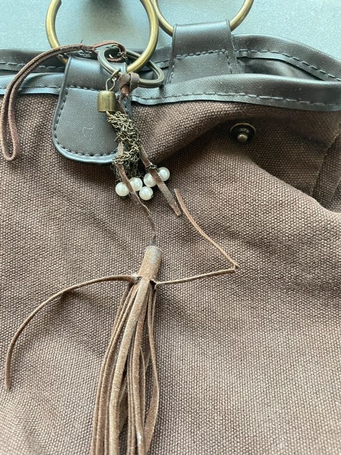Sac boule fourre tout été en tissu - photo numéro 3