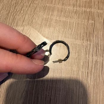 Boucles d’oreilles noires 🌿