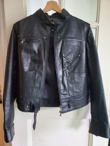 Veste cuir noire