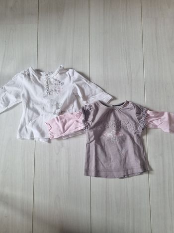 Lot 2 t shirts manche longue 3 mois