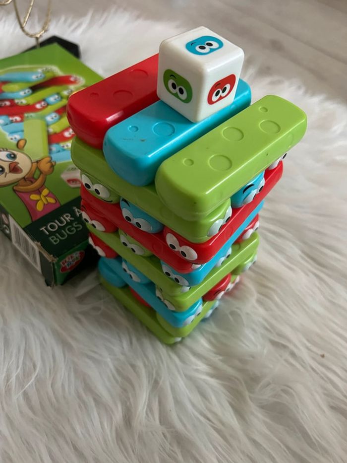 Jenga pour enfant 🥰 tour à chenilles avec dé complet rik et rok - photo numéro 3