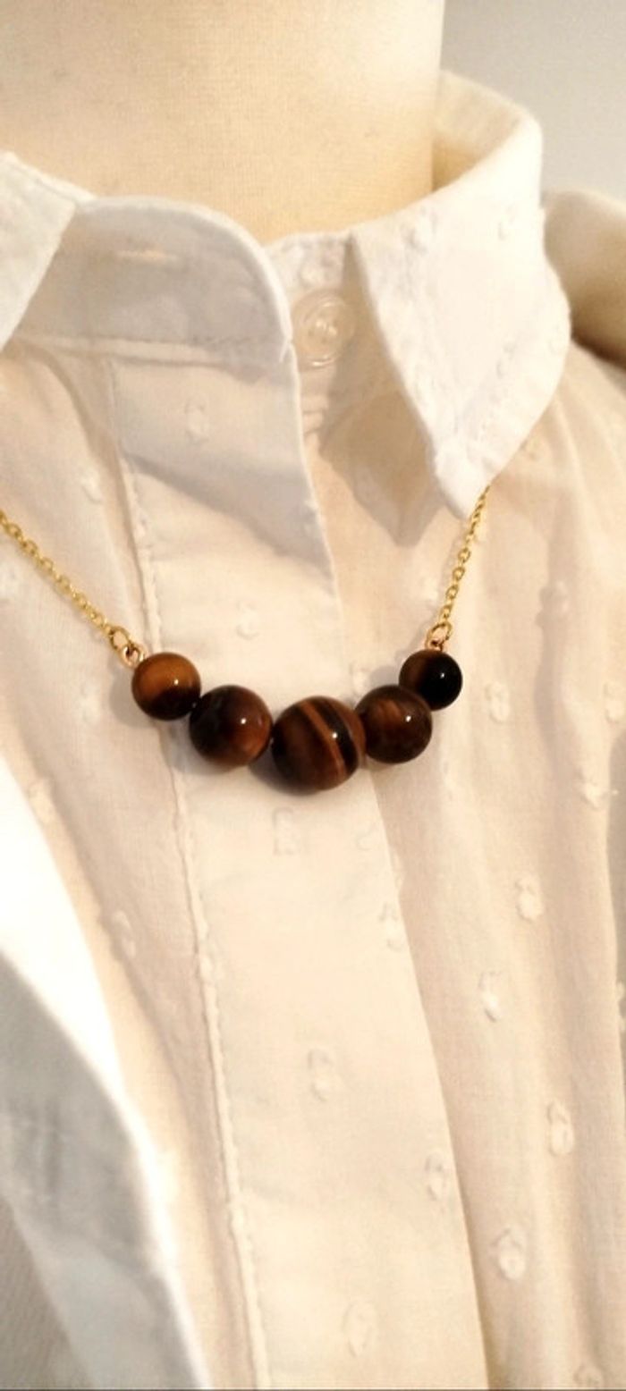 Superbe Collier Œil de Tigre - photo numéro 4