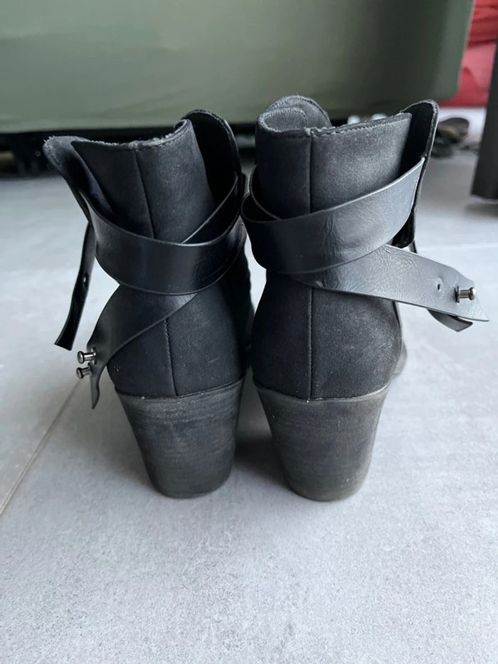 Bottines mi cuir mi tissu - photo numéro 4