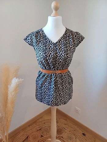 Blouse fluide à imprimé Léopard Tissaia taille M 38