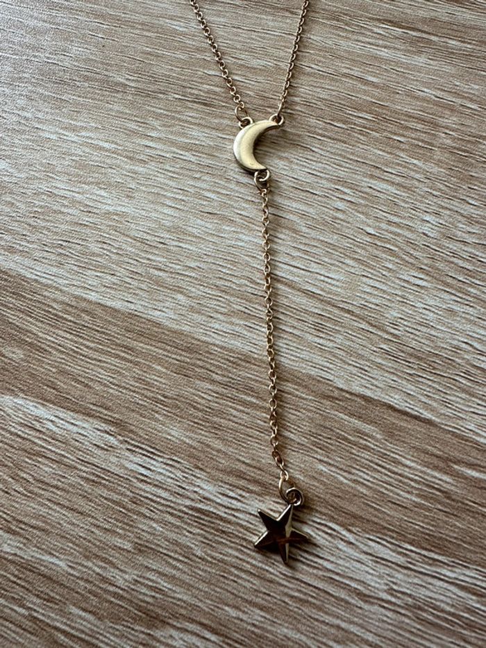 Collier fantaisie lune et étoile - photo numéro 2