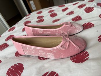 Ballerines rose en velours 