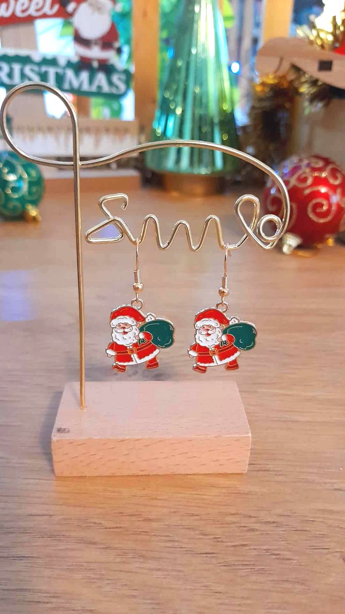 Bijoux Noël | Lot de Boucles d’Oreilles Pendantes – Neuf - photo numéro 4