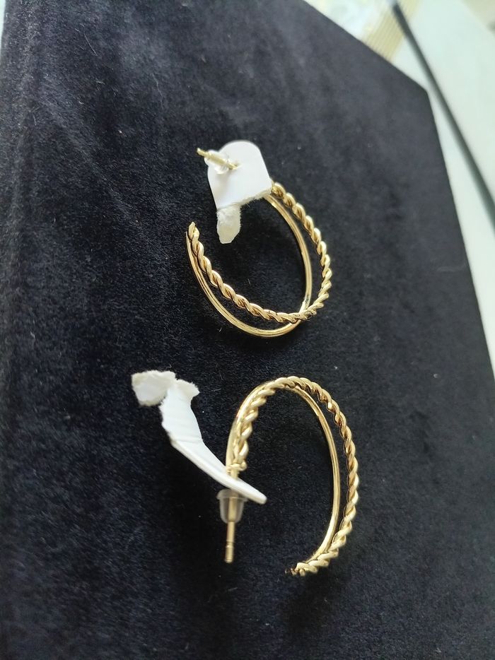 Boucles d'oreilles double anneaux - photo numéro 2