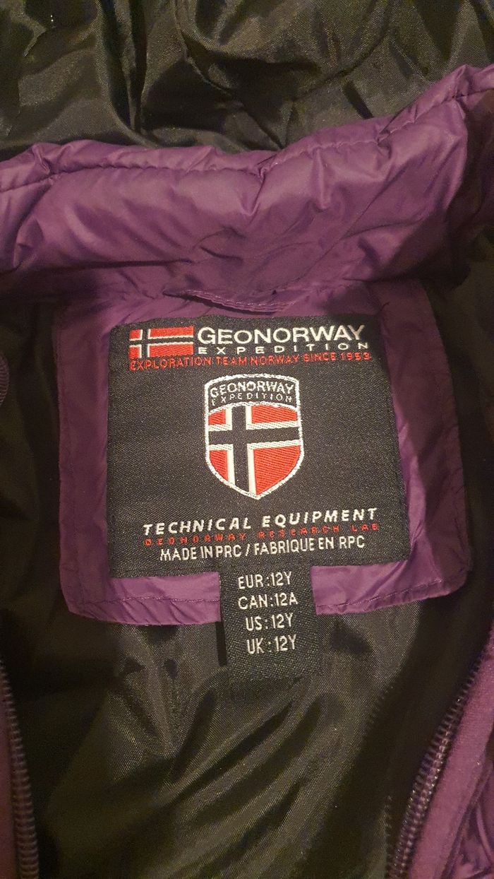 Doudoune violette avec capuche amovible Geonorway - photo numéro 4