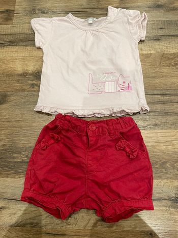 Ensemble short + tee-shirt 12 mois