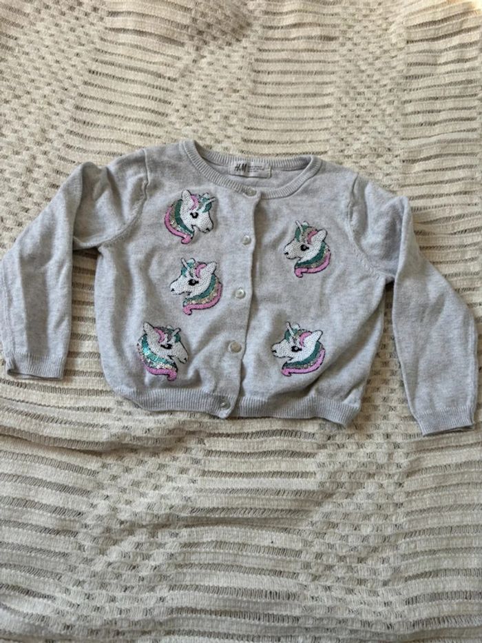 Gilet fille licorne 2 ans H&M - photo numéro 2