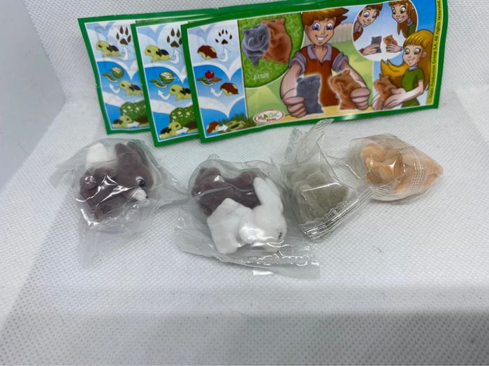Lot de 3 surprises kinder natoons figurines lapin et rongeurs et leur papier - photo numéro 5