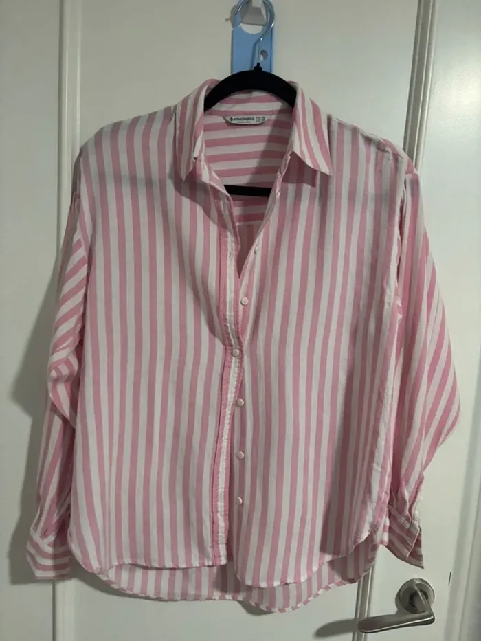 Camisa rayas rosas Stradivarius