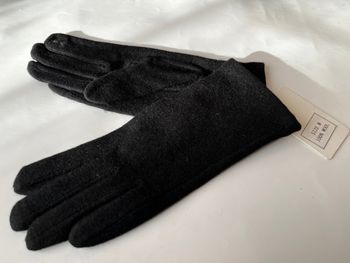 Gants tactiles noirs en laine taille M