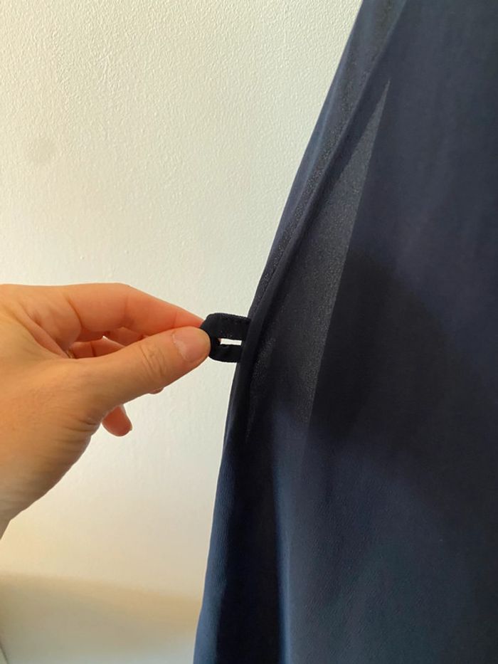 Robe été Made in France fluide marine dorée avec col tressé taille S / M - photo numéro 9