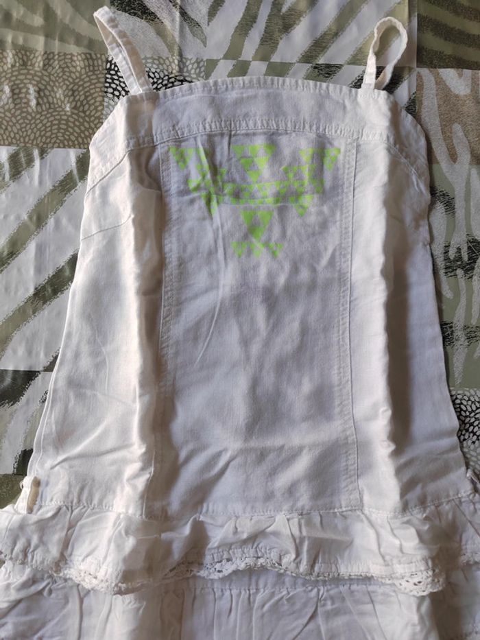 Robe cérémonie blanche courte à bretelles Gemo 12 ans - photo numéro 2