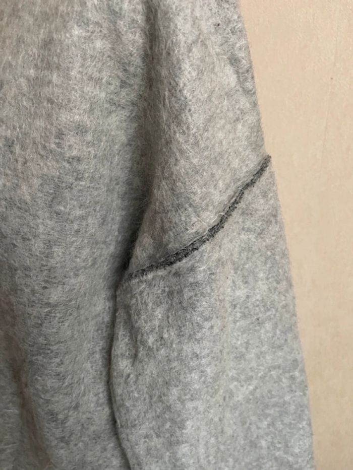 Pull oversize laine gris TM 38 40 - photo numéro 5