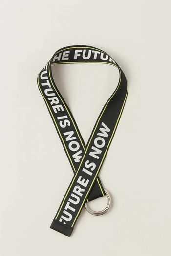 Ceinture noire imprimé blanc jaune Taille 123 cm