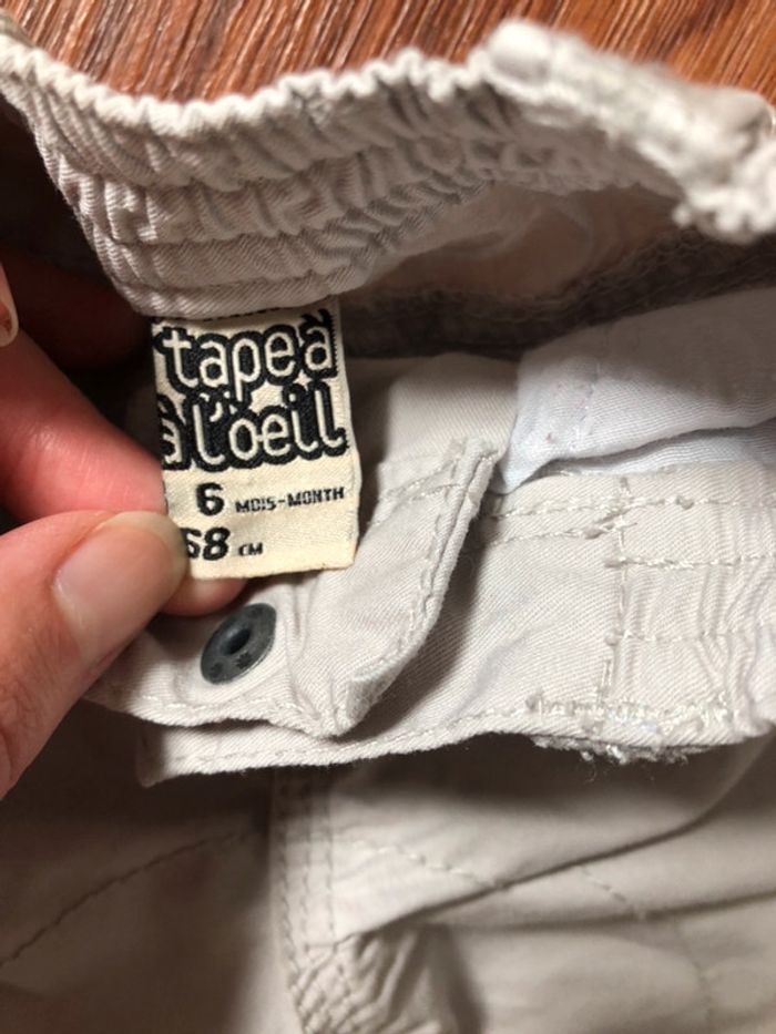 Pantalon beige et bleu - photo numéro 4