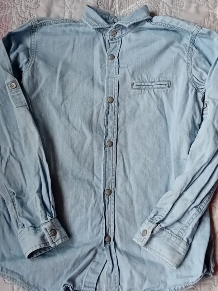 Chemise en jean léger bleu garçon 9/10 ans LC waikiki - photo numéro 6