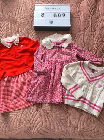 Ensemble Sergent major Robe et pull 3 ans