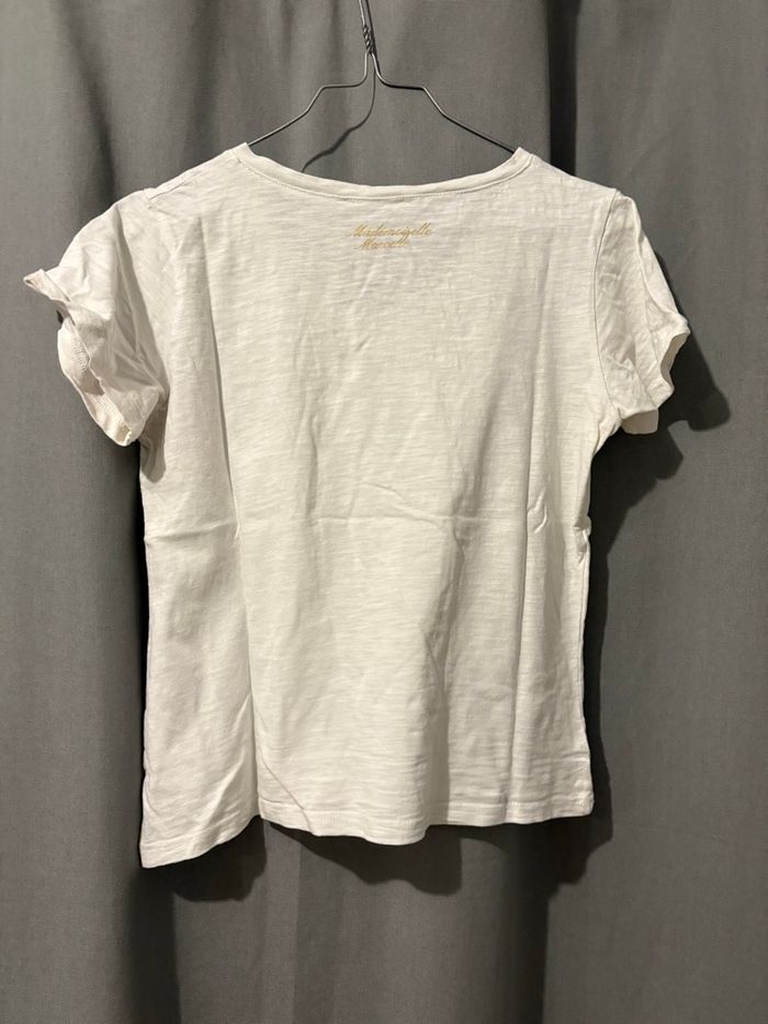 t-shirt blanc col v femme - photo numéro 2