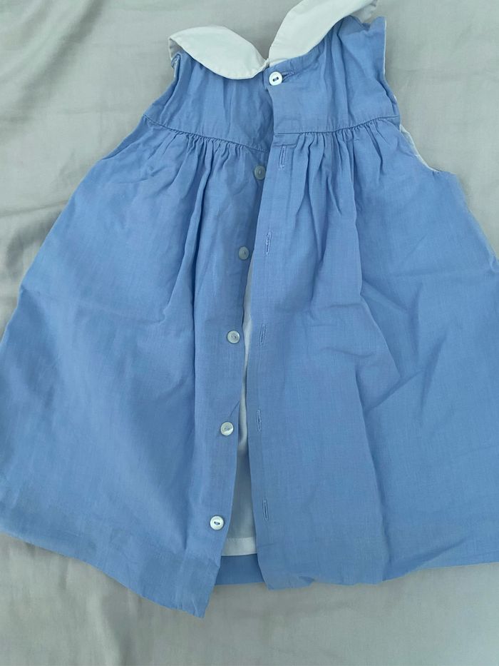 Robe débardeur jacadi bleu ciel taille 12 mois - photo numéro 2