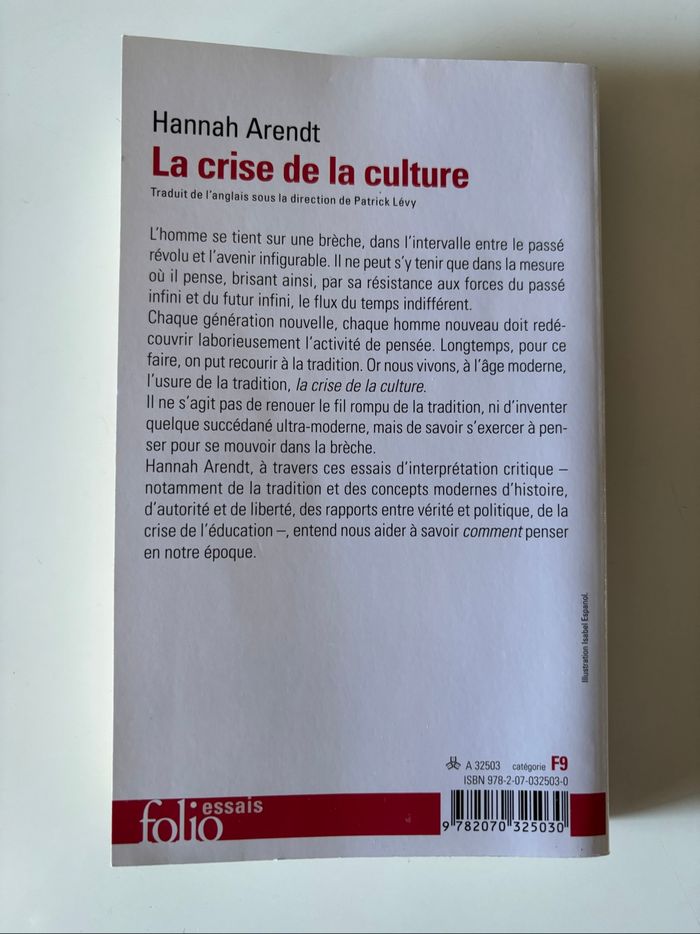 Livre La crise de la culture de Hannah Arendt - photo numéro 2