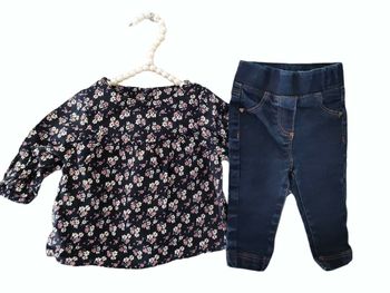 12 mois bébé fille ensemble tape a l blouse et pantalon
