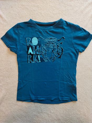 Tee-shirt tête de tigre 8ans 126-131cm