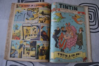 Tintin reliure belge num.3 de 1947