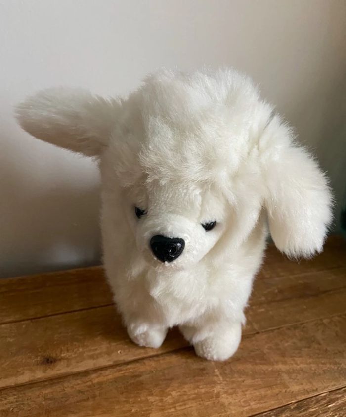 🤍 Peluche chien caniche 🐩 blanc - photo numéro 2