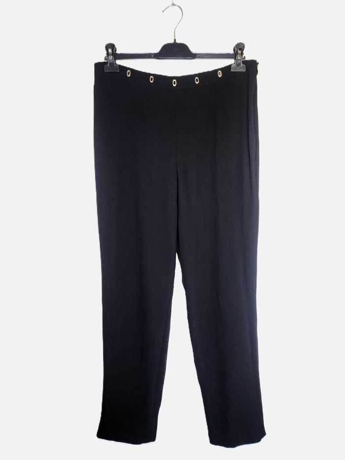 Pantalon Femme Escada Noir - 100% Laine Vierge - Taille 44