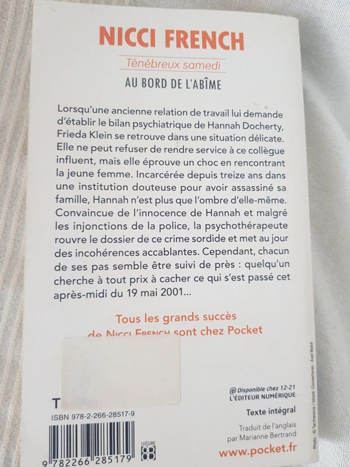 Au bord de l abîme de Nicci french - photo numéro 2