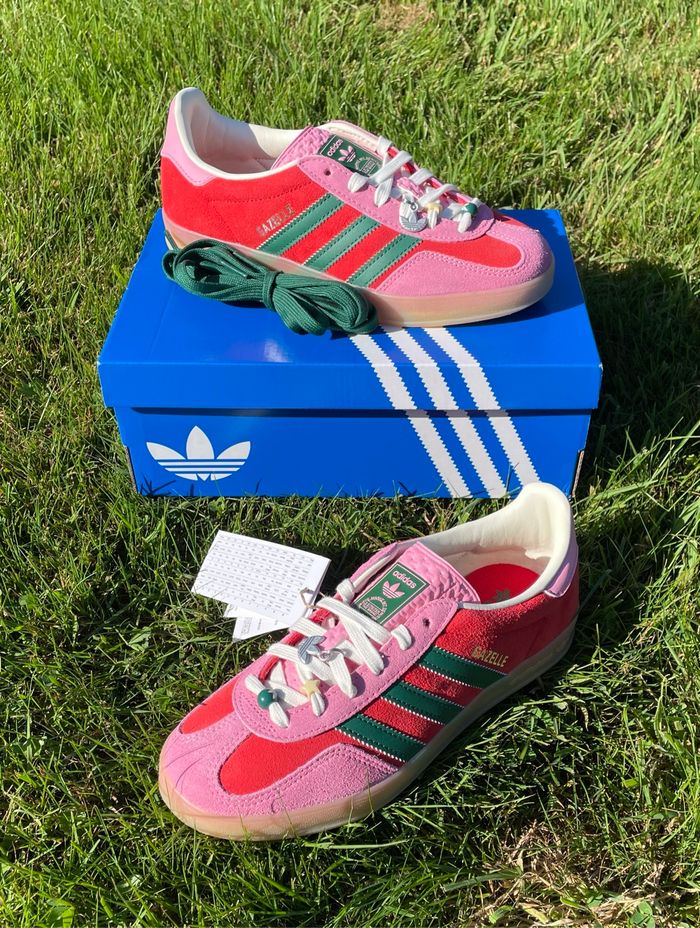 Adidas Originals Gazelle Better Scarlet Bliss Pink Dark Green - 38 - photo numéro 4