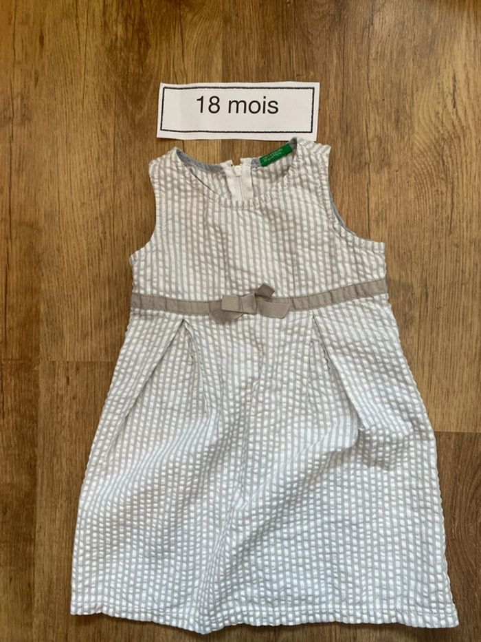 Robe gaufrée légère cérémonie été 18 mois