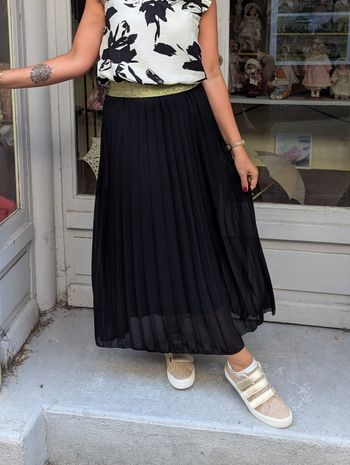 Jupe longue plissée Vienne noir
TU