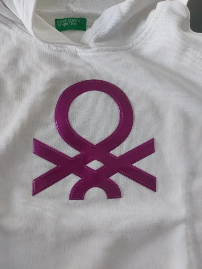 Pull sweat à capuche benetton - photo numéro 3