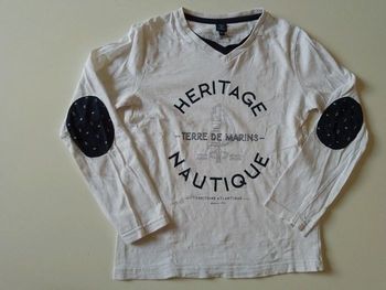 Tee-shirt manches longues garçon 8 ans Terre de Marins