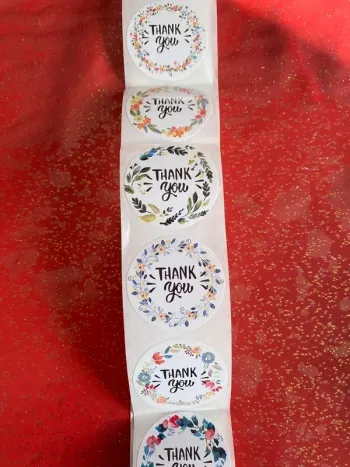 Lot 33 étiquettes thank you (merci)