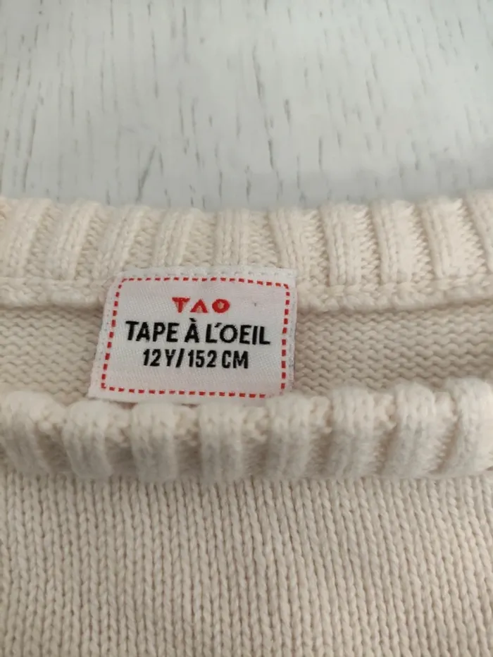 🧶 Pull Tape à l’œil 12 ans – 100 % coton – très bon etat - photo numéro 6
