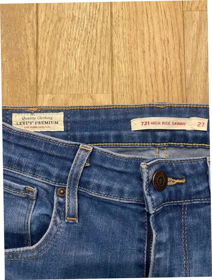 Jean Levis high rise skinny bleu W27 L28 - photo numéro 3