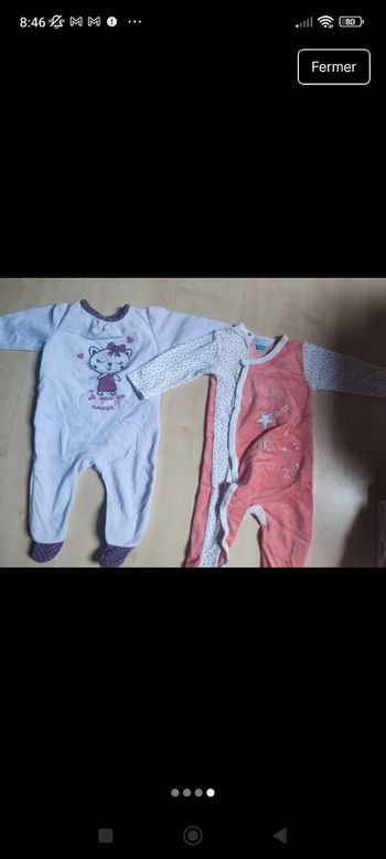 Lot 8 pyjamas fille 9 mois