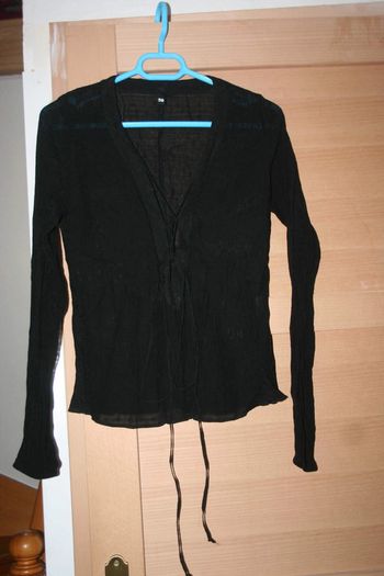 Chemisier noir léger lacet